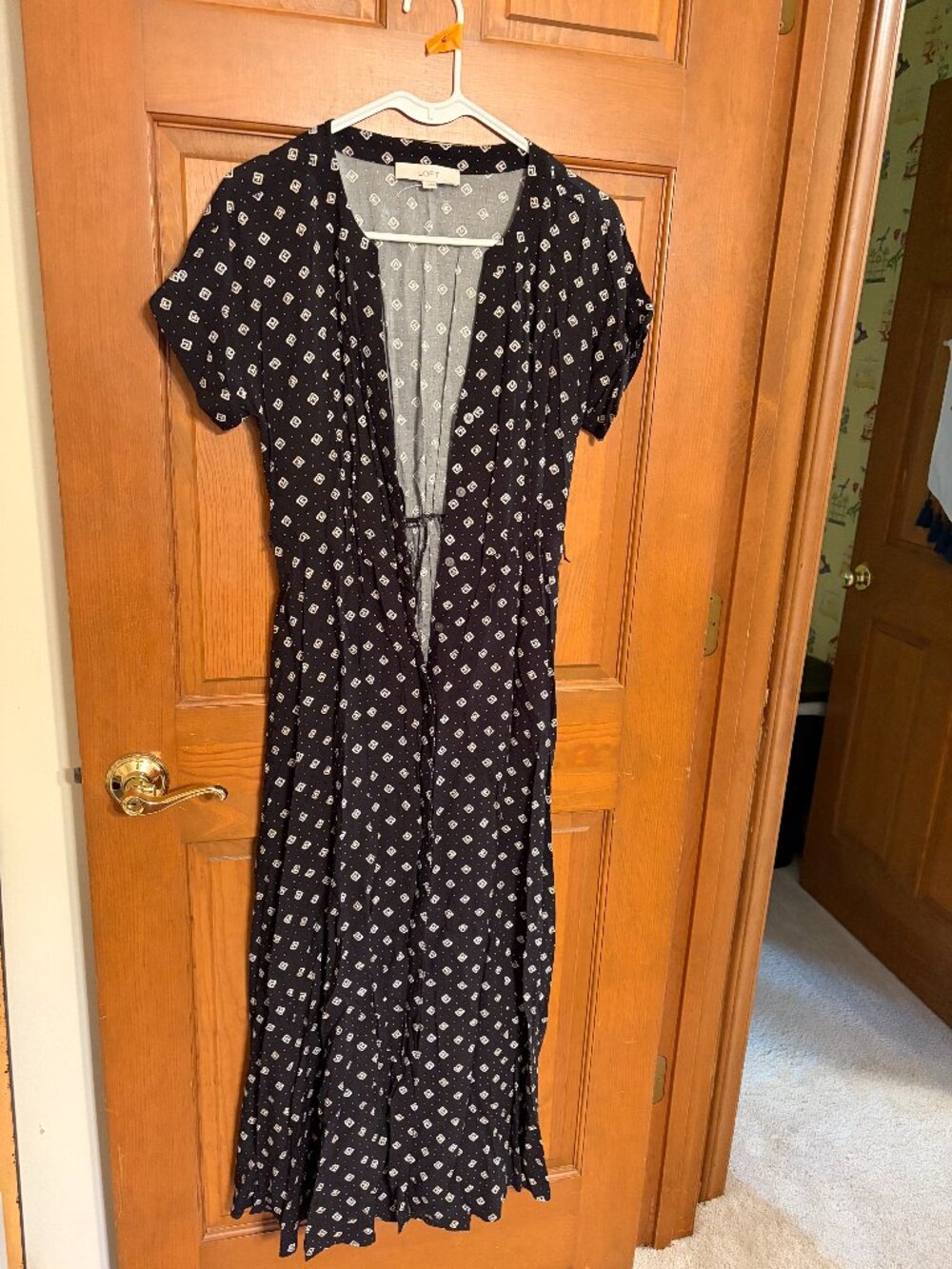 Loft Patterned Button-up Dress